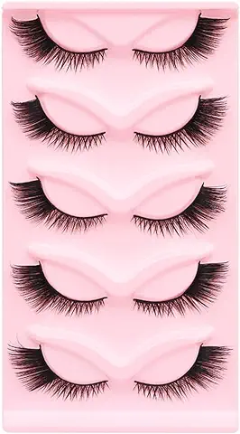 Tadipri 5 Pares De Pestañas Pestañas Postizas Naturales Pestañas Postizas 3D 100% Reutilizable Pestañas Pestañas De Aspecto Natural Lashes  