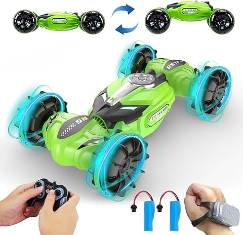 TAIKOUL RC Coche Control Remoto Todo Terreno, 2.4 GHz 4WD Coche Teledirigido Anfibio de 6 7 8 9 10 11 12 13 14 Años Juguete del Regalo, Sensor del Gesto Coche Impermeable del RC de los Niños  