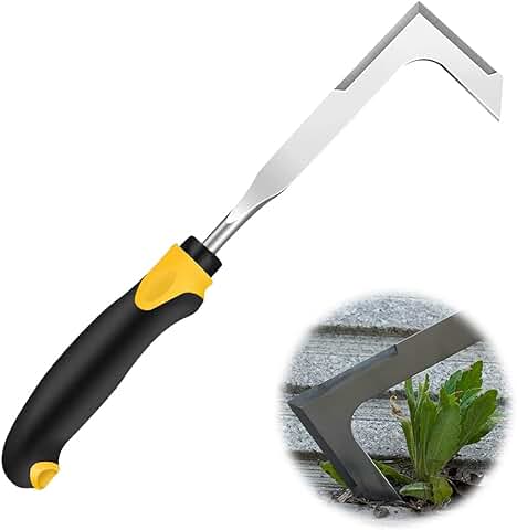 Taozoey Herramienta de Deshierbe Manual, Herramienta de Deshierbe de Grieta, Cuchillo de Deshierbe, Desherbador Manual de Acero Inoxidable, Azadillas para Jardinería, Herramientas Jardineria  