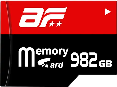 Tarjeta SD 982GB-Velocidad Rápida SD Card Impermeable Tarjeta de Memoria 982GB Portátil Tarjeta SD para Android, Tabletas, Juegos, Drone Computadora Almacenamiento de Datos  