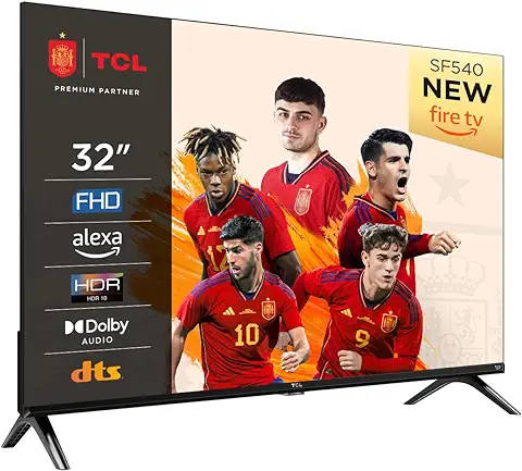 TCL 32SF540-32" FHD Smart TV - HDR & HLG-Dolby Audio-DTS Virtual X/DTS-HD-Metal Bezel-Less-Dual-Band WiFi 5-with Fire OS 7 System  