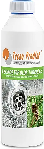 TECNO STOP OLOR TUBERIAS de Tecno Prodist (1 Litro) Neutralizador, Desodorizante, Eliminador de Olores de Tuberías, Desagües y Fosas Sépticas, uso Profesional y Particular  