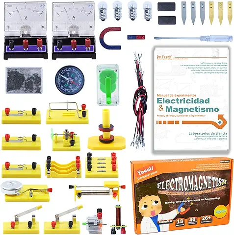 Teenii Kit de Ciencia Experimentos para Niños de 8-16 Años, Ideas de Regalo de Cumpleaños y Navidad, Conjunto de Aprendizaje de Circuito de Electricidad y Magnetismo Stem Física Juguetes Educativos  