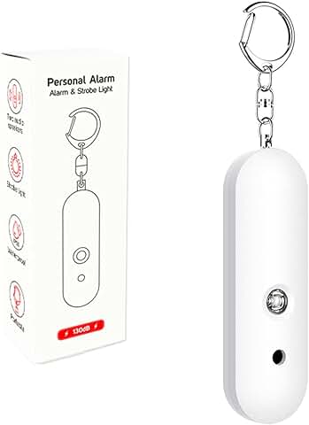 Teeyee Alarma Personal, Dispositivos de Protección Personal de Seguridad Aprobados por la Policía de 130 dB, Llavero de Sirena de Seguridad con Linterna, Alarma de Autodefensa para Mujeres y Niñas y  