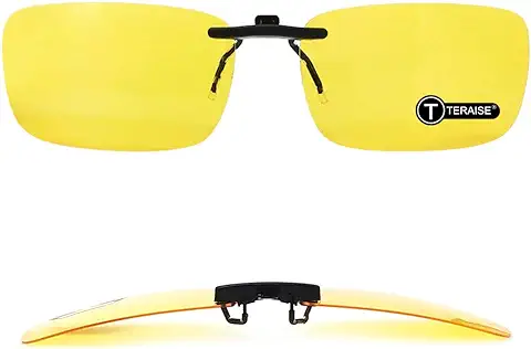 TERAISE Polarized Clip-on Sunglasses Over Prescription Glasses Anti-Glare UV400 for Men Women Driving Travelling Outdoor Sport  