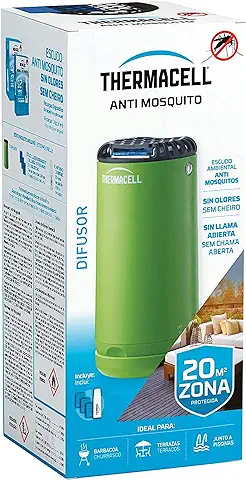 ThermaCELL - Anti Mosquito para Exterior. 20 m2 de Protección sin DEET, Incluye Difusor + Recarga + 3 Recambios  