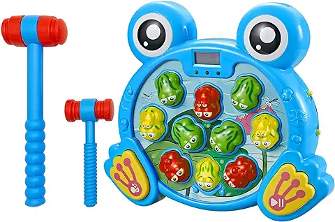 Think Gizmos TG702-B - Banco de Martillo, Diseño de Rana, con Martillo, Regalo Divertido para Niños y Niñas, Aprendizaje y Desarrollo Activo, Juguete de Golpe Stem para Niños Pequeños  