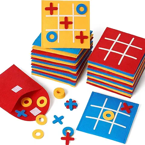 Tic TAC Toe, Juego de Mesa para Niños y Familiares, Regalos de Fiesta de Cumpleaños, Juguetes Educativos Clásicos para Rellenos de Bolsas de Golosinas (12PCS)  