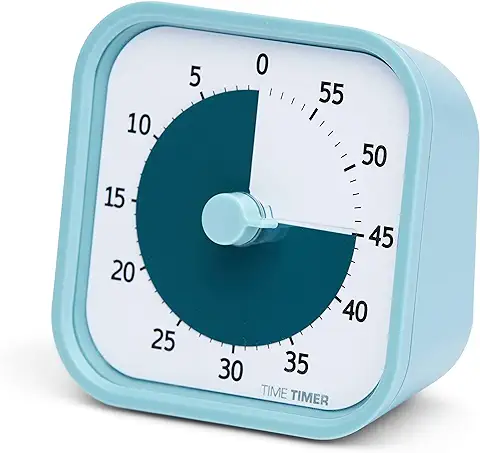 Time Timer Home Mod — Temporizador Visual de 60 Minutos Edición Casa – Herramienta de Estudio, Temporizador para Escritorio De Niños, Oficina y Reuniones con Funcionamiento Silencioso  