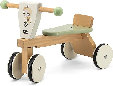 Tiny Love Triciclo de Madera de Equilibrio para Bebés, Ruedas Recubiertas de Goma, Fomenta las Habilidades Motoras, el Desarrollo Cognitivo, Cómodo Diseño Natural, 18 a 36 Meses, Boho Chic  