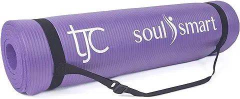 TJC Esterilla de yoga Antideslizante NBR - 10MM de Espesor, Esterilla de Ejercicios para Gimnasio en Casa, Esterilla de Entrenamiento Ecológica, Esterilla de yoga de Viaje de alta 188x61x1.0 Cm  