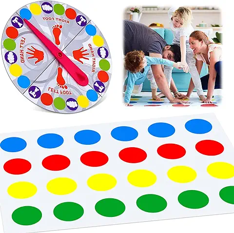 Tlzumt Twister Enredos Juegos Suelo Twister Balance Floor Juego Pad Juegos de Mesa Juego de Equipo Juego de Habilidad Gaming Juego Twister para Fiestas de Cumpleaños y Reuniones  