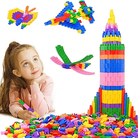 TOMYOU Juego de Iniciación de Bloques de Construcción Juguetes Educativos Stem Toys - Juguetes de Construcción de Bloques de Construcción para Niños - Juego de 600 Piezas  