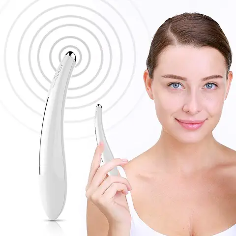 TOUCHBeauty Masajeador de Ojos Calentado 40 ℃ Varita de Masajeador de Ojos con Vibración de Alta Frecuencia e Interruptor Táctil Inteligente para la Fatiga Ocular Alivia Ojeras y Hinchazón  