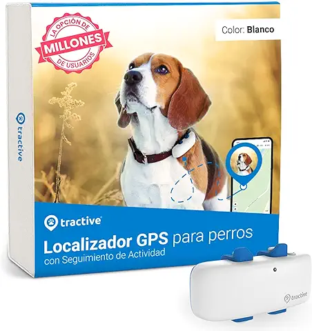 Tractive - GPS Perros, Localización en Tiempo real en todo el Mundo, Alertas Antifuga, Monitor de Actividad con Alertas de Salud  