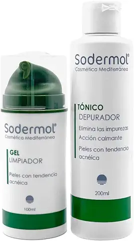 Tratamiento Acne | Gel Limpiador Facial + Tonico Depurador Facial | Pack para todo tipo de acne Juvenil, Adolescentes, Adulto | Elimina Granos, Espinillas, Cicatrices , Zonas Enrojecidas |  