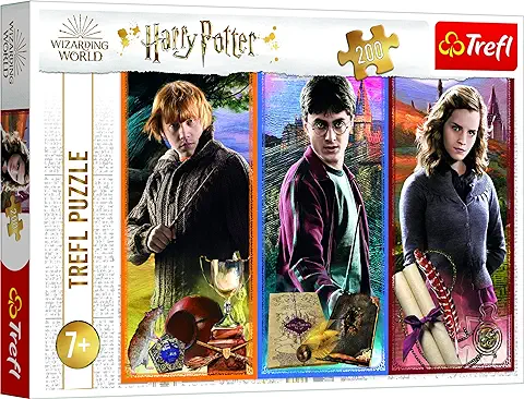 Trefl-En el Mundo de la Magia y la Brujería, Harry Potter de 200 Piezas, para Niños a Partir de 7 Años Puzzle, Color Hechicería, In Welt Der und Hexerei  