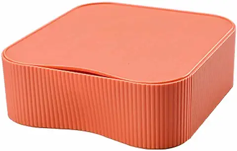 TUKA-i-AKUT Caja de Cajones Apilable Combinable Flexible, Caja de Almacenamiento de Escritorio, Organizador Caja Utensilios para Oficina Maquillaje Cosméticos Joyas, 23x22x8cm Naranja TKD8610 Orange  