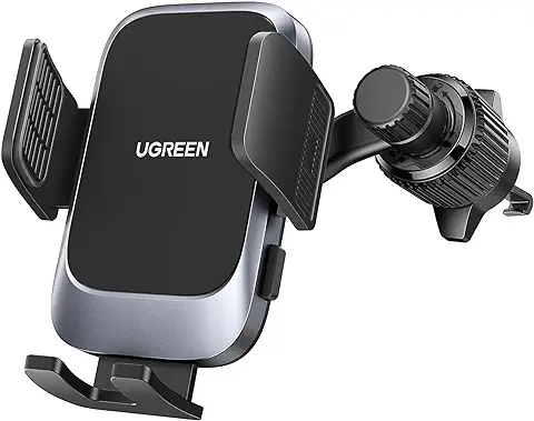 UGREEN Soporte Móvil Coche por Clip para Ventilación, Suporte Telemovel Carro Giratorio 360°Compatible con IPhone 15/14/13 Plus Pro MAX, Redmi, Galaxy M23/M33/S23,OPPO etc.  