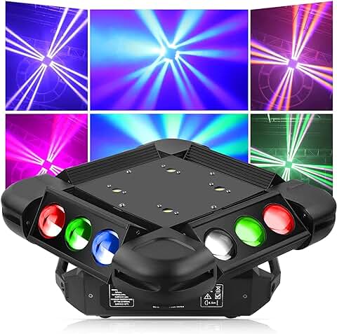 UKing Cabeza Movil LED 150W DMX512 16CH Luz de Escenario RGBW Luces para Discoteca DJ Fiestas Iluminación  