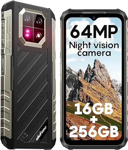 Ulefone Armor 22 Movil Resistente, 16GB RAM+256GB ROM, Android 13 Móviles, 6600mAh(33W), Teléfono Móvil 6,58" FHD+, 64MP Visión Nocturna, Teléfono Todoterreno 4G Doble SIM, NFC/IP69K Movil Irrompible  