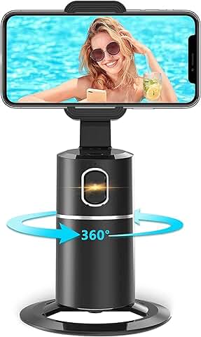 Uleway Soportes para Móviles de Seguimiento Facial, 360 ° ​Seguimiento Automático, Palo de Selfie, Soporte para Teléfono para Facebook Live, Videollamadas, Youtube, Instagram (NO se Requiere App)  