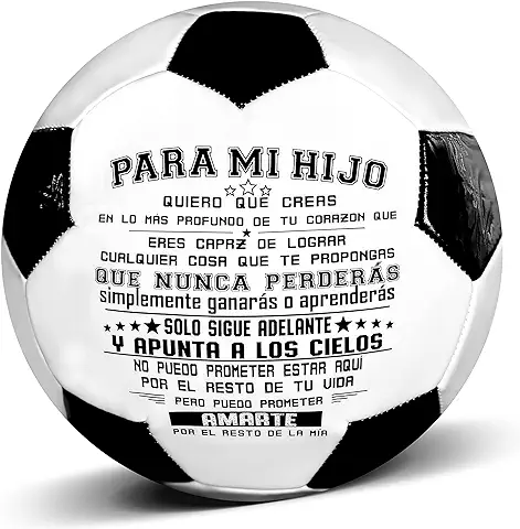 Uloveido to My Son/Daughter/Grandson Football Size 5 Match Training Soccer Ball Spanish Language para Mi Hijo Balones de Fútbol  