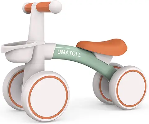 Umatoll Bicicleta sin Pedales para Niños a Partir de 1 Año de Equilibrio, Juguetes Bebés de 12 a 24 Meses, Bici Bebe con Canasta, Pimera Bicicleta para Niños y Niñas como Regalo Cumpleaños  