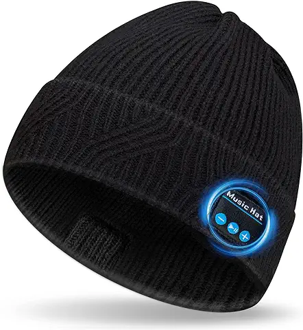 UNBON Regalos Originales para Hombre, Gorro Bluetooth Hombre con Auriculares Estéreo HD y Micrófono, Gorro con Auriculares Bluetooth, Regalo Hombre Cumpleaños, Ideas Regalo Navidad Hombre Papá  