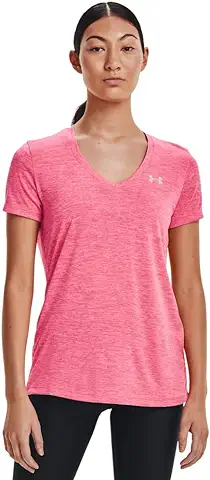 Under Armour Tech Short Sleeve V - Twist, Camiseta Mujer  