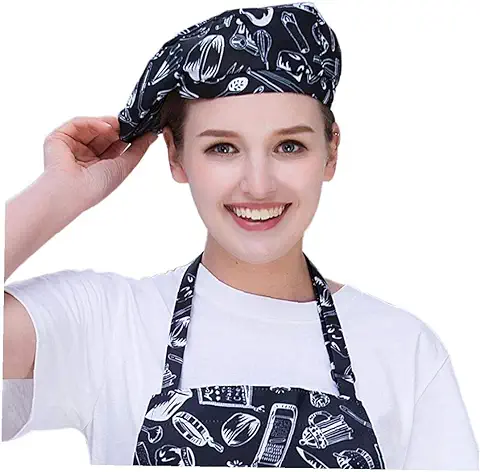 Unisex Algodón Boina del Casquillo del Sombrero del Cocinero Transpirable Ropa de Trabajo de Cocina Hornear Caps Accesorios de Cocina para Hombres de Las Mujeres  