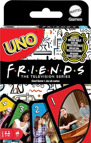 UNO Friends - Juego de Cartas para Familia, Adultos y Noches de Fiesta, Coleccionable Inspirado en la Serie de Televisión  