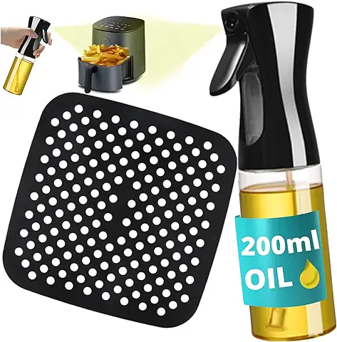 Uonel INDUSTRY Pulverizador de Aceite Accesorios COSORI Silicona Air Fryer Cuadrada - Spray Aceite Cocina Freidora aire Aceitera Oliva Vaporizador - Difusor  