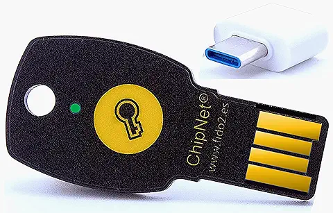 USB Security key FIDO2 Certified - Llave de Seguridad MultiFactor USB FIDO2+U2F * Empresa Española Soporte Posventa con Asistencia Personal.  