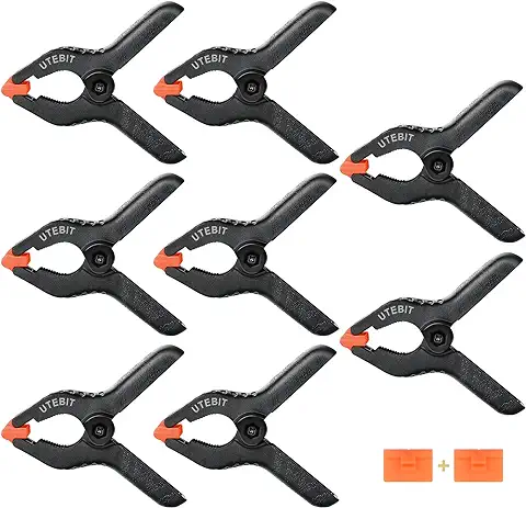 UTEBIT Photo Wall Backdrop Clips Set de 8, Robustos Clips para Fondos de Fotografía, Grandes Clips de Resorte para lona de Piscina de 4.5" / 11.4cm, Clips para Carpintería, para Estudios de Fotografía  