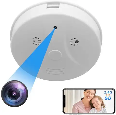 UYIKOO Cámara Espía WiFi, Inalambricas Camara Oculta 1080P HD, Mini Cámara de Vigilancia con Detector de Movimiento IR Visión Nocturna  