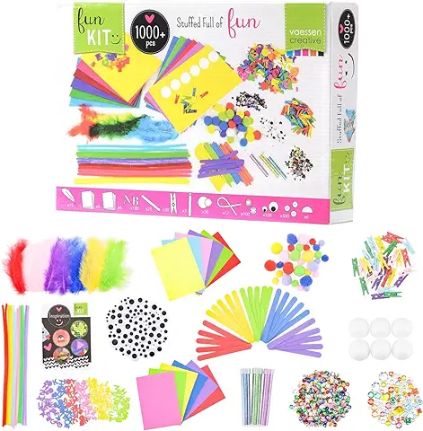 Vaessen Creative 1119-901 Kit para Manualidades con Más De 1000 Piezas, Multicolor, 32x22x6.5 cm  