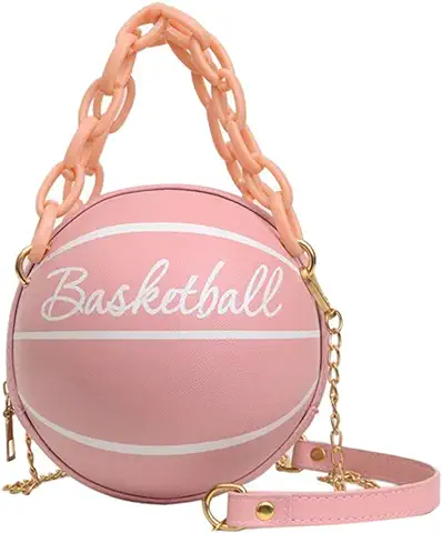 VALICLUD Bolso Cruzado Redondo Bolso con Forma de Baloncesto Novedad Monedero Bolso de Hombro Circular para Mujer  