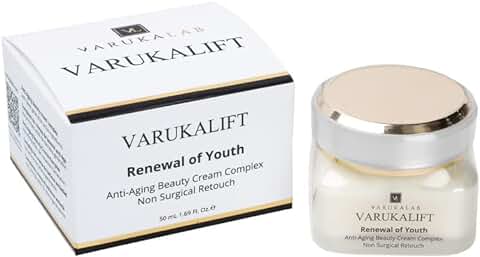 Varukalift Renewal of Youth - Crema Antiarrugas Mujer/hombre Antiedad Efecto Tensor Duradero - Crema Hidratante Facial Efecto Bótox - Reafirmante Facial con tres Complejos Activos Crema día y Noche  