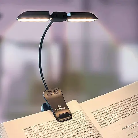 Vekkia Luz de Lectura,Luz Lectura con 14 LEDs 3 Modos (Cálido/Blanco/Mixto),Lampara de Lectura para Leer Libros en La Cama, Perfecto para Lectores Noche,Estudio,Libro,Viaje  