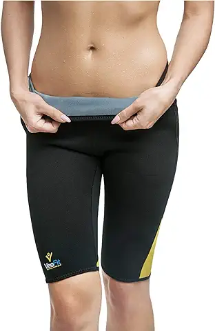 VeoFit Short de Sudoración Adelgazante Objetivo Vientre Llano, Muslos Delgados y Nalgas Tonificadas - OFRECIDOS: Funda + Guía per Ponerse en Forma con Programa Fitness y Consejos Nutrición  