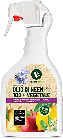 Verde Vivo Aceite de Neem 100% Vegetal, Listo para Usar. Ideal para el Control de la Proliferación de Plagas e Insectos en Hortícolas, Plantas de Fruta y Adornos  