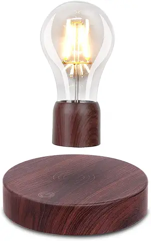 VGAzer Lámpara de Escritorio de Levitación Magnética Flotante con Bombilla LED Inalámbrica para Regalos únicos, Decoración de Habitación, luz Nocturna, Decoración de Oficina en casa  