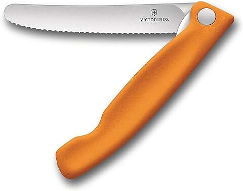 Victorinox Swiss Classic Cuchillo de Pelar Plegable e Inoxidable, de Plástico Color Naranja  