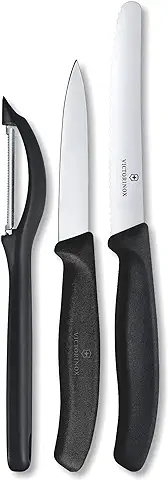 Victorinox Swiss Classic Set de 3 Cuchillos Peladores, Pelador Universal, Cuchillo de Pelar, Cuchillo de Tomate  