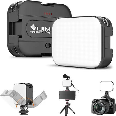 VIJIM VL100C Mini Luz de Vídeo de la Cámara LED USB con Batería de 2000mAh, Regulable 2500-6500K con Montaje de Zapata Fría, CRI95+ para Vlogging, TikTok, Fotografía Retrato  