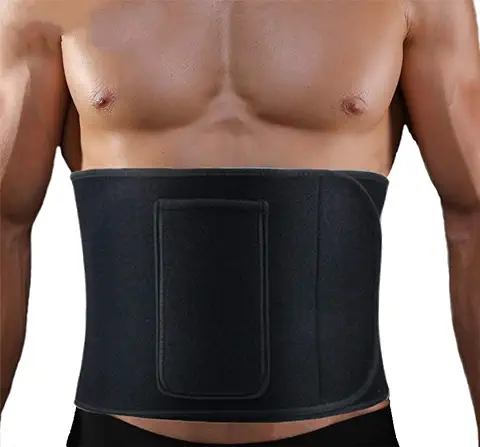 Vintree Cinturón de Sudor Cinturón Abdominal Cinturón Adelgazante para Quemar Grasa Estómago y Espalda Soporte Lumbar Cinturón de Sauna de Neopreno Ajustable Faja Reductora de Neopreno Ajustable  