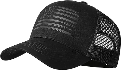 VIONLAN Gorra de Béisbol con Bandera Americana, Sombrero de Camionero para Hombres y Mujeres, Logotipo en Relieve en 3D, Ajustable, Malla al aire Libre, Sombrero Snapback  