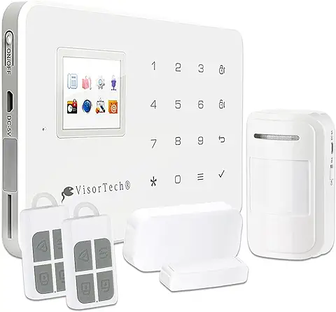 VisorTech Kits de Seguridad para el Hogar - Sistema de Alarmas Casa: Sistema de Alarma gsm con Conexión de Red de Radio y Teléfono Móvil XMD-4400.Pro (Sistema de Alarmas)  