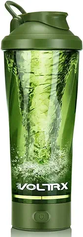 VOLTRX Mezclador de Proteinas Eléctrica, Hecho con Tritan - Sin BPA - Vaso Shaker Portable Vortex de 24oz(700ml)/ Botella Mezcladora Recargable USB para Batidos de Proteínas (Verde)  